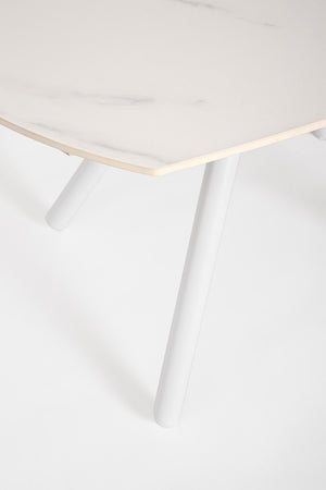 Extendable Dining Table 119–178 cm White Finish