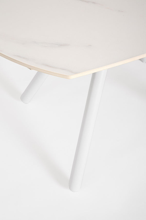 Extendable Dining Table 119–178 cm White Finish