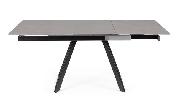 Extendable Dining Table 120–180 cm Black and Grey Finish
