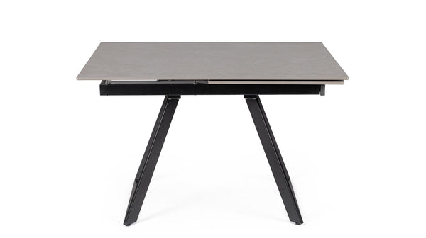 Extendable Dining Table 120–180 cm Black and Grey Finish
