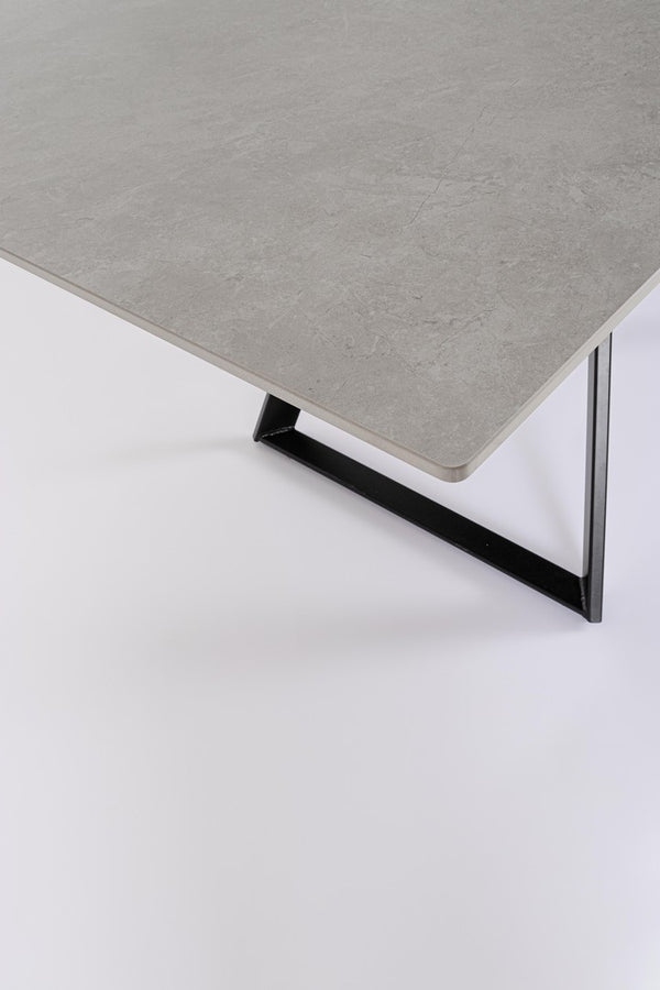 Extendable Dining Table 120–180 cm Black and Grey Finish