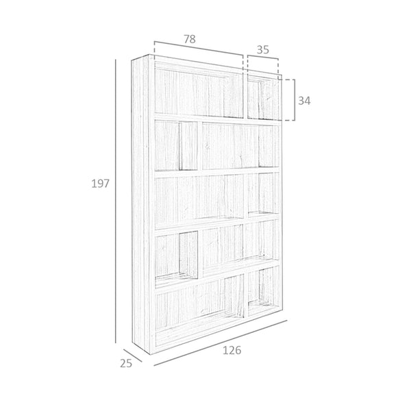 Walnut wood shelf