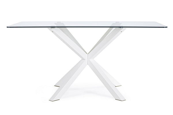 Rectangular Dining Table 160 cm with White Legs