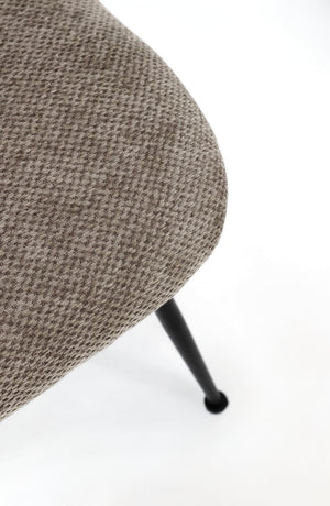 Dining Chair Dark Taupe Upholstered