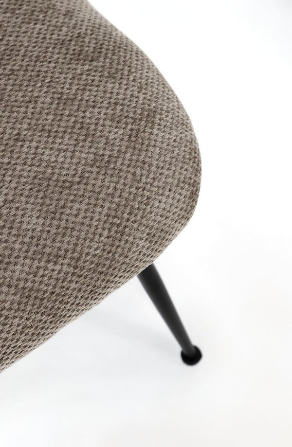 Dining Chair Dark Taupe Upholstered