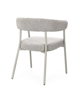 Dining Chair Warm Grey and Taupe Upholstered