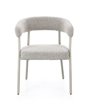 Dining Chair Warm Grey and Taupe Upholstered