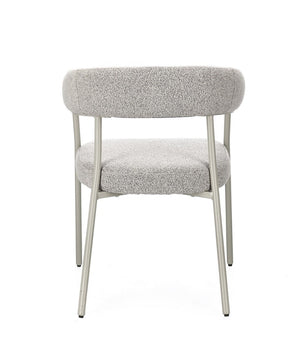 Dining Chair Warm Grey and Taupe Upholstered