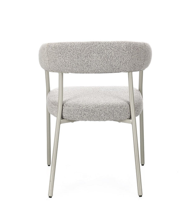 Dining Chair Warm Grey and Taupe Upholstered