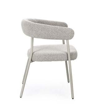 Dining Chair Warm Grey and Taupe Upholstered