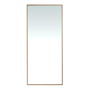 Rectangular walnut wall mirror