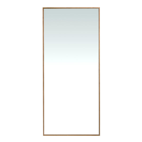 Rectangular walnut wall mirror