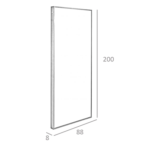 Rectangular walnut wall mirror
