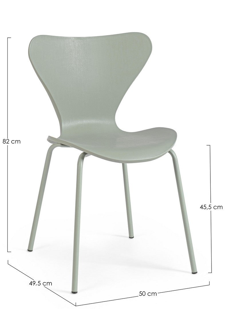 Dining Chair Green Upholstered with Matching Legs