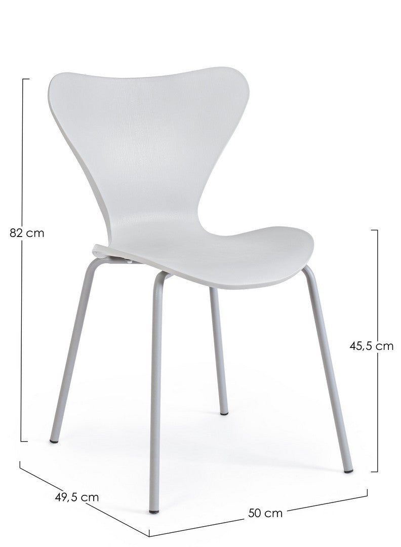 Dining Chair Light Grey Upholstered with Matching Legs