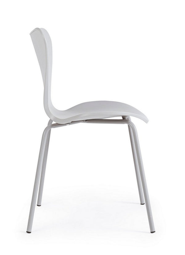 Dining Chair Light Grey Upholstered with Matching Legs