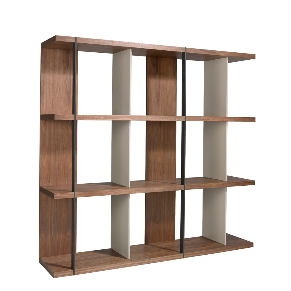 Walnut and gray wood shelf