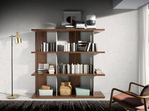 Walnut and gray wood shelf