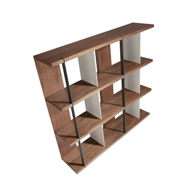 Walnut and gray wood shelf