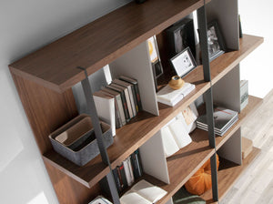 Walnut and gray wood shelf