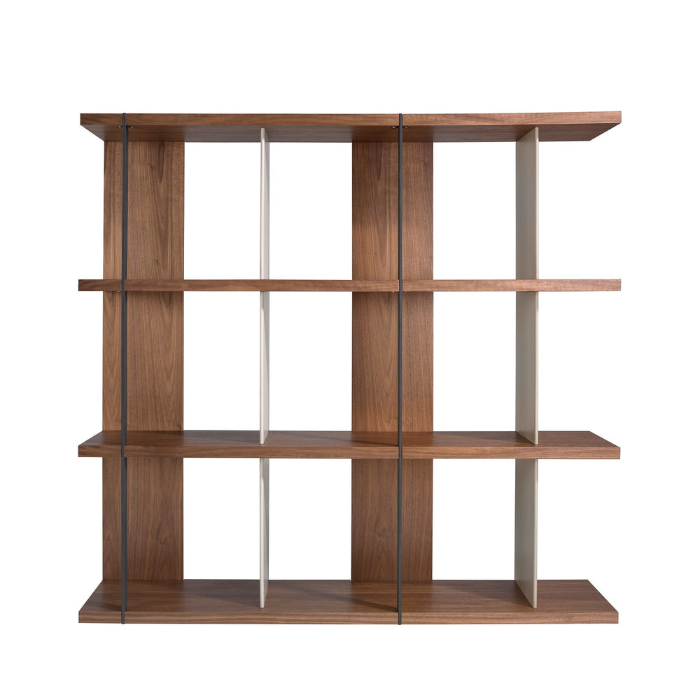 Walnut and gray wood shelf