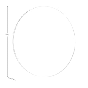 Round walnut wall mirror