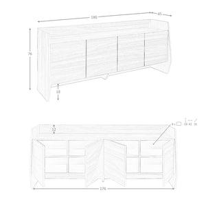 Walnut sideboard