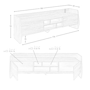 Walnut TV stand