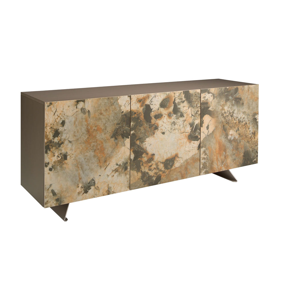 Sideboard in metallic taupe wood