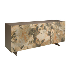 Sideboard in metallic taupe wood