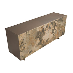 Sideboard in metallic taupe wood