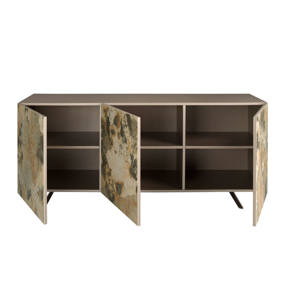 Sideboard in metallic taupe wood