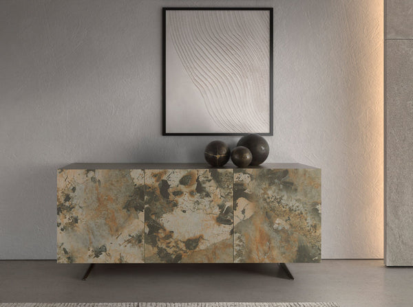 Sideboard in metallic taupe wood