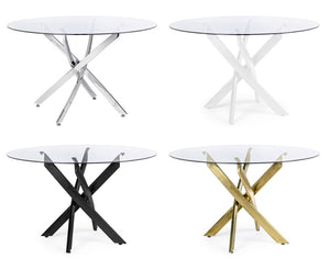 Round Table Top Ø120 cm Transparent Glass