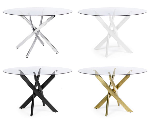 Round Table Top Ø120 cm Transparent Glass