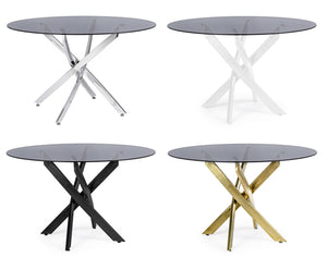 Round Table Top Ø120 cm Smoked Glass