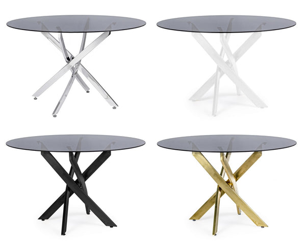 Round Table Top Ø120 cm Smoked Glass