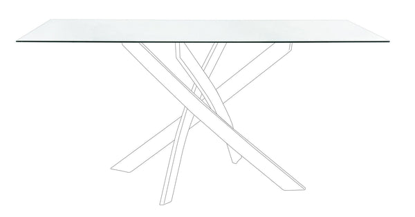 Rectangular Table Top 160 cm Transparent Glass