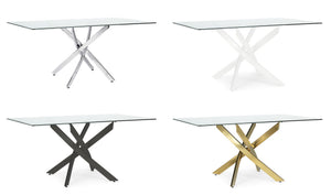 Rectangular Table Top 160 cm Transparent Glass