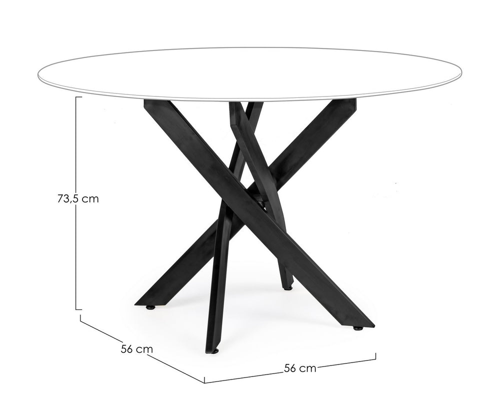 Round Table Base Black Finish