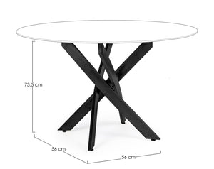 Round Table Base Black Finish