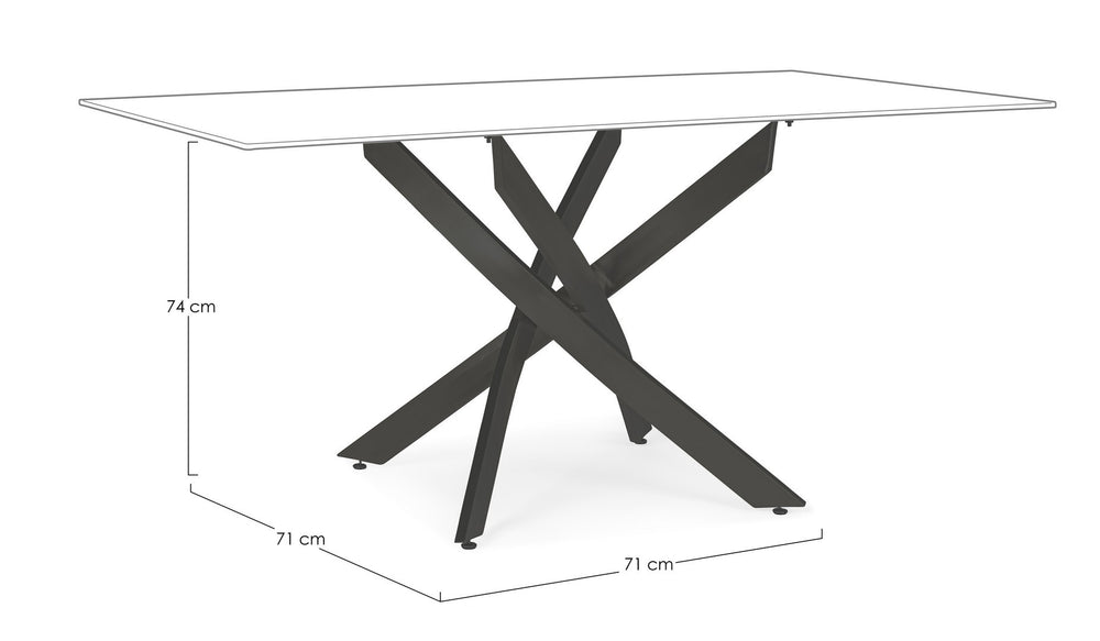 Rectangular Table Base Black Finish