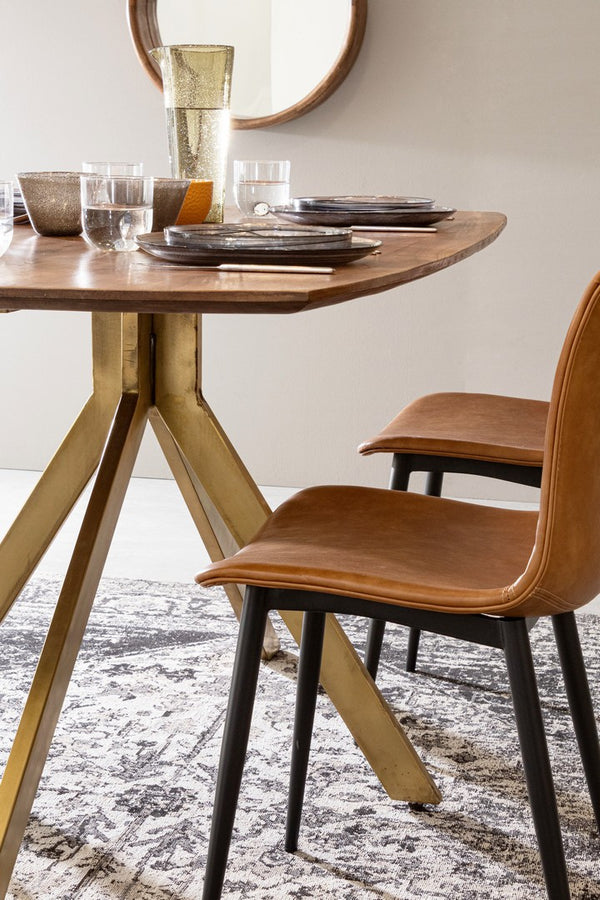 Dining Chair Vintage PU Leather