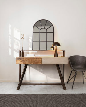 Dining Chair Anthracite PU Leather Vintage