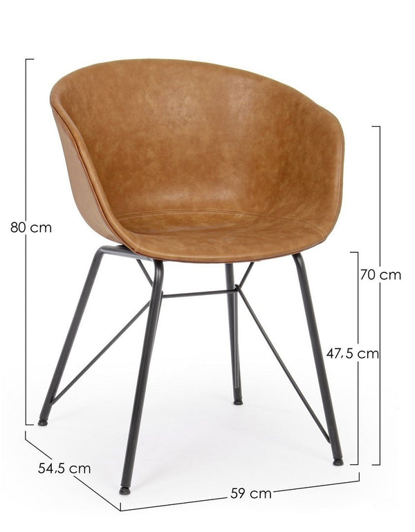 Dining Chair Vintage PU Leather