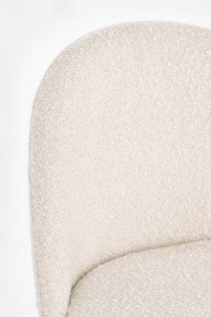 Dining Chair Black and Ivory Upholstered
