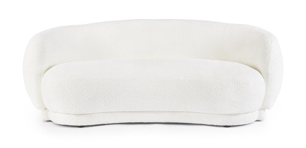 2-Seater Sofa White Upholstered L191