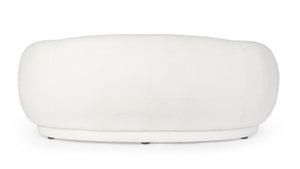 2-Seater Sofa White Upholstered L191