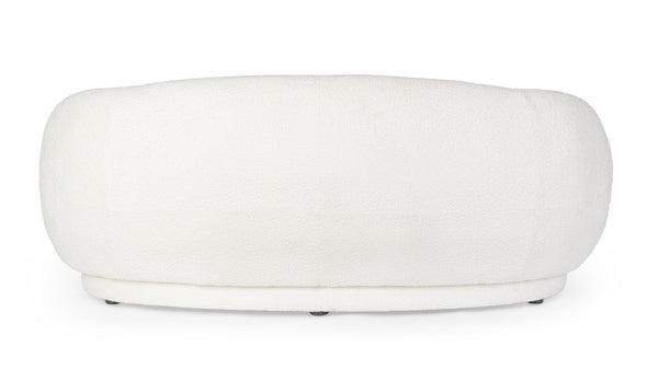 2-Seater Sofa White Upholstered L191