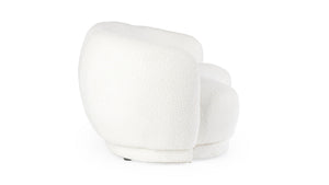 2-Seater Sofa White Upholstered L191